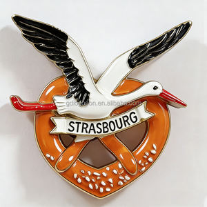 Aimant de réfrigérateur en métal sans plomb, personnalisé, en forme de femme de Noël en pain d'épices, souvenir d'Alsace, <span class=keywords><strong>Strasbourg</strong></span> - Product Image 4