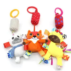 Детские игрушки милые мягкие детские кроватки коляски плюшевые детские куклы Мобильная кровать коляска для девочек с изображением животных, подвесное кольцо игрушки 5 видов цветов оптовая продажа