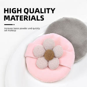 Borla de Maquillaje de Terciopelo Redonda con Brillo para Cosméticos y Polvos de Talco, en Oferta, Económica, con Cinta y <span class=keywords><strong>Estuche</strong></span>, Herramientas de Maquillaje - Product Image 5