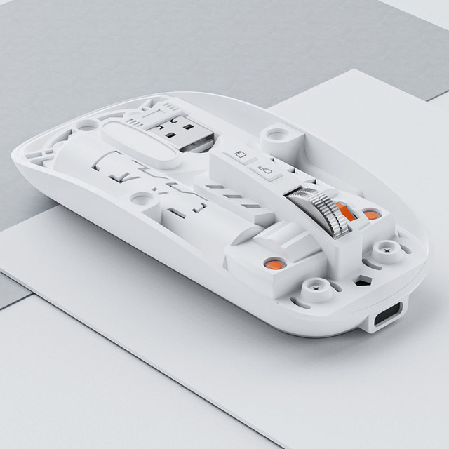 MS-038B Wireless Mouse with Transparent Design Dual Mode and Magnetic Design Colorful Official Mouse