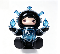 Figurine OEM personnalisée style technologique Zodiaque Verseau en PVC et ABS avec peluche douce et moelleuse, boîte mystère de collection, jouet artistique