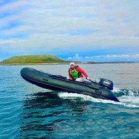 Durable PVC Hypalon Aluminium Plancher Sauvetage Bateau À Rames gonflable RIB Pêche Canot Ponton bateaux avec CE