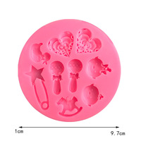Gâteries sucrées Baby Shower Party fournitures jouets outils de décoration de gâteau au chocolat bricolage moule de cuisson fondant moule en silicone
