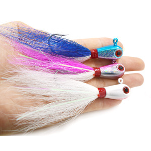 High Quality 1oz Bucktail Jigs <strong>Wholesale</strong> <strong>Fishing</strong> <strong>Tackle</strong> Lures Metal PVC Sea River Lake Stream Freshwater <strong>Fishing</strong> Printed - Product Image 1