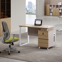 Bureau d'ordinateur moderne et élégant pour employés, mobilier de bureau au design stylé
