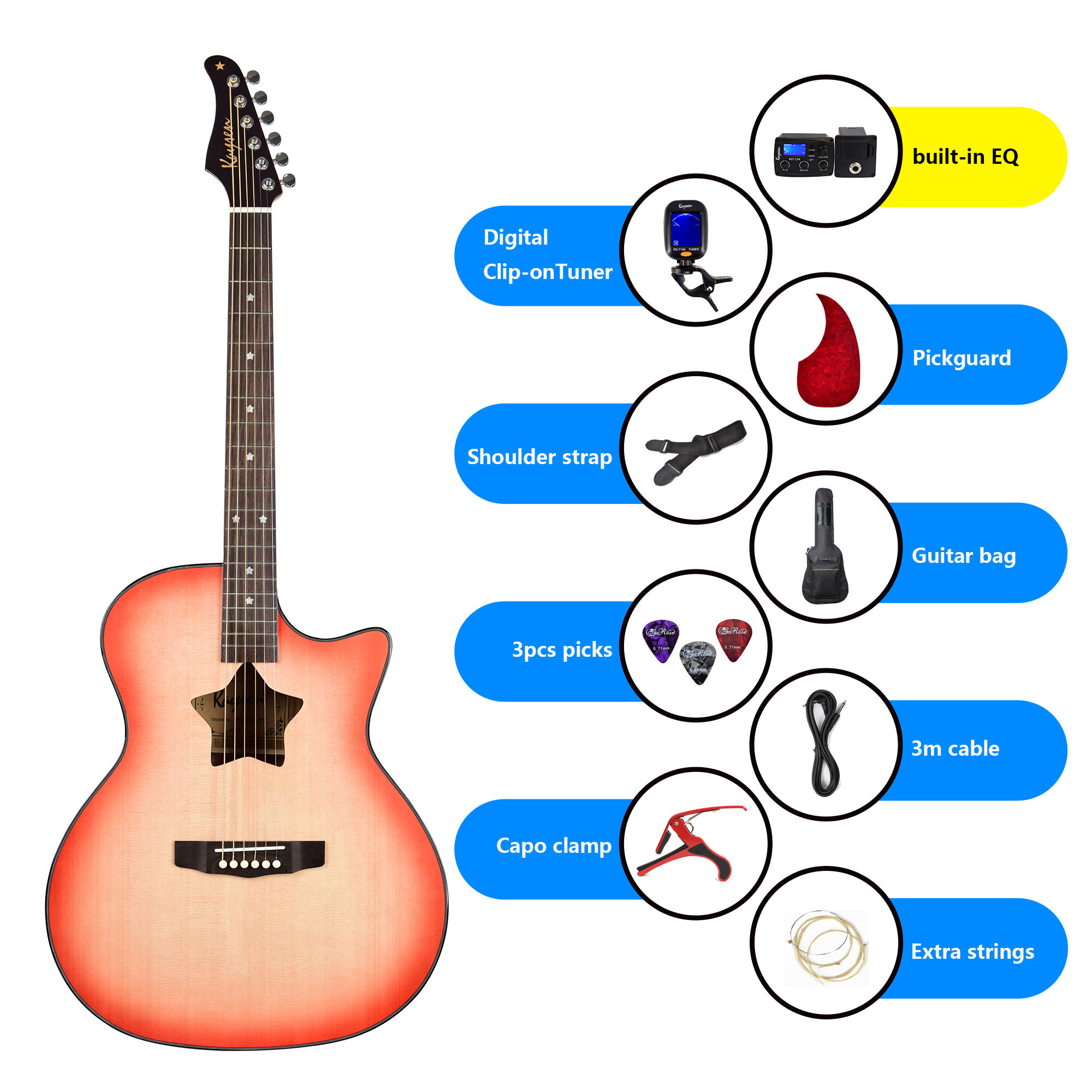 SUPVOX 3pcs s pickup for acoustic guitar acoustic guitar pickup guitar pickup for acoustic Ukulele set Guitar Pickup Guitar Pickups Guitar Pickup