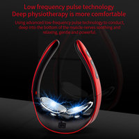 Masseur de cou électrique pliable intelligent 2021, mini collier intelligent avec chaleur, massage par impulsions électriques, ABS + silicone, batterie 450 mAh