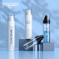 Fabricant de flacons d'emballage pour soins de la peau sur mesure, flacon pulvérisateur en plastique transparent de 80 ml, 100 ml, 120 ml, 150 ml pour l'hydratation