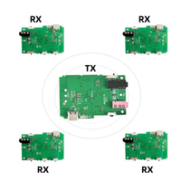 Module audio de diffusion 2,4 GHz, 1 émetteur et plusieurs récepteurs, système de réception radio personnalisé PCBA pour diffusion en groupe
