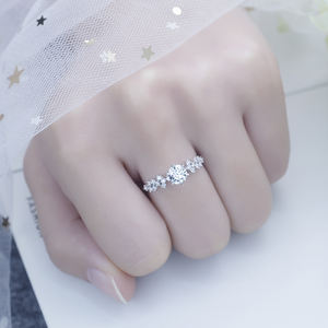 MSR-642 18K oro donna gioielli personalizzati laboratorio diamante anello solitario regalo e fedi nuziali per donna - Product Image 1