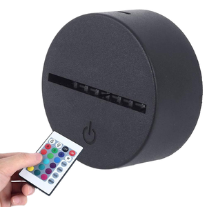 16-Color 3D LED Nightlight <b>Stand</b> with USB Charging Cable & Remote <b>Control</b> ABS Modern Multicolor Base - Product Image 2