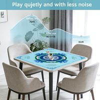 Tapete Plegable de Goma Azul para Mahjong Americano, para Mesa de Mahjong, Póker, Cartas y Fichas