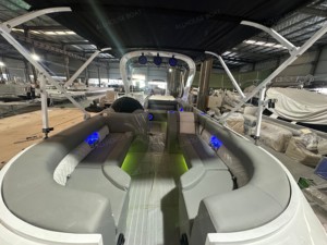 Haut-parleurs <span class=keywords><strong>de</strong></span> subwoofer pour <span class=keywords><strong>bateau</strong></span> ponton <span class=keywords><strong>de</strong></span> croisière sportif en alliage d'aluminium à 3 tubes en <span class=keywords><strong>fibre</strong></span> <span class=keywords><strong>de</strong></span> <span class=keywords><strong>verre</strong></span> blanche <span class=keywords><strong>de</strong></span> qualité marine, moteur hors-bord - Product Image 4