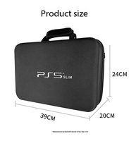 Portable PS5 Slim EVA Zipper Étui de transport Sacs et étuis de genre étanches