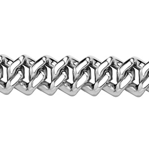 สร้อยคอฮิปฮอปแร็ปสไตล์ยุโรปและอเมริกาสำหรับผู้ชาย ทองแดงคุณภาพสูงประดับเพชรเซอร์โคเนีย ขนาด 20 มม. ดีไซน์โซ่คิวบาสุดพิเศษ ขายส่ง - Product Image 6