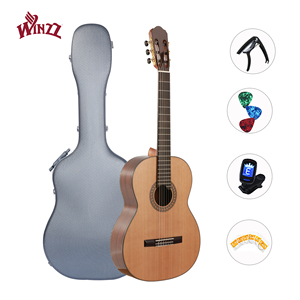 Guitarra Clásica Hecha a Mano de Cedro Macizo de Alta Calidad con Estuche de ABS (WGC2022C) - Product Image 1