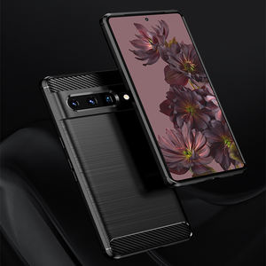 Rugged Shield Soft TPU Phone Case Carbon <strong>Fiber</strong> Back Cover for <strong>Google</strong> Pixel 7A 7 7 Pro 8 8 Pro Mobile Devices - Product Image 4