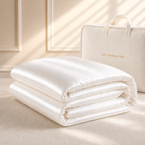 Housse de couette en soie de mûrier biologique de qualité 6A, certifiée OEKO-<span class=keywords><strong>TEX</strong></span> 100, luxueuse et douce pour la peau - Product Image 3