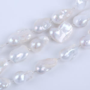 Perlas Sueltas de Agua Dulce Naturales de Zhuji, 18 cm, 13-15 mm, Blancas, Tipo Mars, para Pulseras, Material para Hacer Joyas - Product Image 3