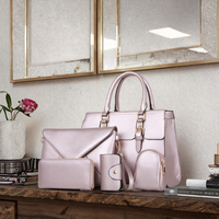 Personnalisation d'usine, Vente en gros MAY ZOO PU Hiver Pratique Mode Sacs à main pour femme Porte-cartes Lettre 5 1 Ensemble de sacs à main