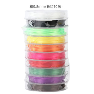 Fil élastique pour perles 0,8 mm 10 m, couleurs mélangées, fil de spandex cristal pour la fabrication de bracelets, colliers et bijoux DIY - Product Image 1