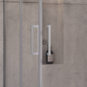 Kamalu KI1000-Caja de ducha de acero moderna, marco de cristal de 8mm, estilo abierto deslizante para baño, Villa, marco de aluminio de cristal grueso de 10mm - Product Image 4