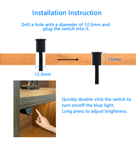 Interrupteur tactile à induction pour placard et armoire, contrôle individuel 5V 12V 24V 36V, 8 ans de garantie, modèle 1512