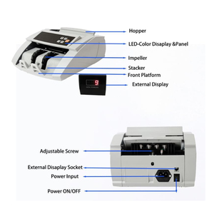 Machine de comptage d'argent portable avec écran LCD, compteurs de billets pour USD <span class=keywords><strong>EUR</strong></span> KES TZS, détecteur de faux billets, machine de comptage de devises - Product Image 3