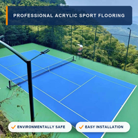 Revêtement de sol antidérapant pour terrains de sport en acrylique, intérieur et extérieur, pour écoles, clubs, surfaces aquatiques