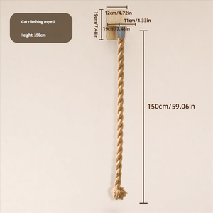 Estante para gatos montado en la pared personalizado al por mayor árbol flotante para gatos de madera con poste rascador de sisal Marco de escalada de pared interior - Product Image 4