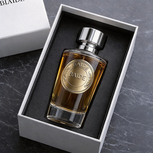 Cylindrical Transparent Metal <b>Sticker</b> 100ml Customizable Logo Perfume Spray Pump Glass Bottle and <b>Box</b> - Product Image 2