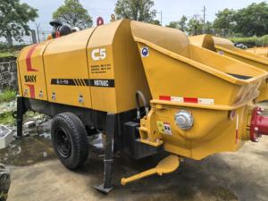 Second Hand <span class=keywords><strong>SANY</strong></span> HBT6013C-5D Diesel Anhänger Beton pumpe 115KW 1500h Gebrauchte Beton pumpe LKW und Anhänger - Product Image 2