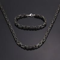 Bijoux tendance pour hommes-Bracelet en acier inoxydable-Collier King Chain