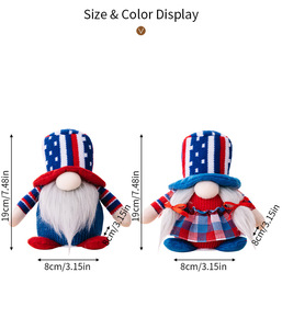 Jour de l'indépendance Gnomes elfe poupée 4 <span class=keywords><strong>juillet</strong></span> décorations pour la maison Natal arbre de noël décoration Navidad cadeau bonne année - Product Image 3