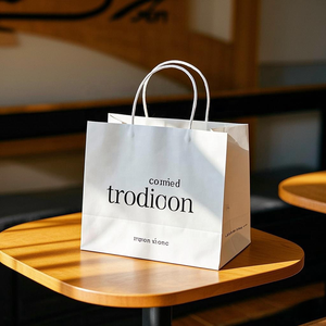 Sacchetti di Carta Kraft Riciclabili con Logo Personalizzato, Stampa Offset, per Asporto Alimentare e Supermercato, Certificati ISO14001 - Product Image 3