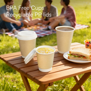 Factory Disposable Biodegradable <b>Double</b> <b>Wall</b> Hot <b>Coffee</b> Paper <b>Cup</b> Multiple Color Drinking Craft Water Based Aqueous Coating <b>Cup</b> - Product Image 5