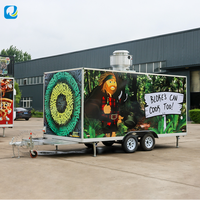 Remorque alimentaire mobile pour glaces molles avec fenêtre de service spéciale, cuisine de concession mobile pour centre commercial, boutique de desserts glacés éphémère