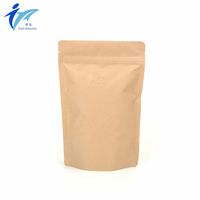 Sachet Doypack en papier kraft brun composite avec soufflet de fond pour biscuits, chocolat, café, thé