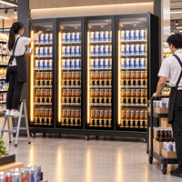 Réfrigérateur commercial vertical pour vin, vitrine réfrigérée pour boissons, cave à vin pour bar, hôtel, restaurant et magasin de vins