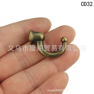 Crochet coulissant en alliage de zinc Cd32, 29mm x 11mm, pour armoire, crochets décoratifs pour la maison, crochet simple, nouveau style chinois - Product Image 3