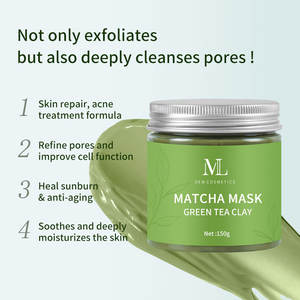 <span class=keywords><strong>Masque</strong></span> d'<span class=keywords><strong>Argile</strong></span> au Matcha Personnalisé en Usine pour Soins du Visage, <span class=keywords><strong>Masque</strong></span> d'<span class=keywords><strong>Argile</strong></span> Coréen au Thé Vert Bio 150g, Marque Privée - Product Image 6