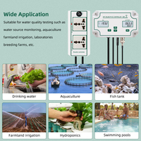 Contrôleur de pH avec fonction d'enregistrement de données, application en ligne, moniteur ECMeter 0-199,0 ms/cm pour aquariums, hydroponie, aquaculture, testeur de pH