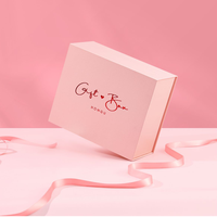 Boîte Cadeau Vêtement Rose Personnalisée Pliable en Carton Rigide de Haute Qualité, Emballage de Luxe