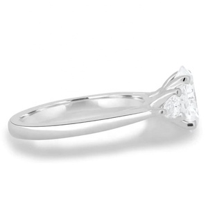 Ngagation-Anillo de boda con diamantes cultivados en laboratorio, anillo de oro de 18 quilates con rilogía de 1 quilate - Product Image 2