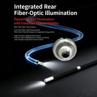 6mm 1080P Industrielles Endoskop |   8-Zoll-Bildschirm, 2 m Kabel |   360° Gelenkiger Joystick |   IP67-zertifizierter 5-fach-Zoom für Dampfturbinen