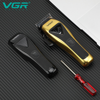 Tondeuse à Cheveux Professionnelle Rechargeable VGR V-015 pour Hommes avec Lame DLC, Moteur Vectoriel 9000 tr/min pour Barbiers