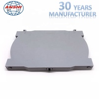 ANSHI FTTH Caja Terminal de Panel Óptico con Bandeja de Empalme de 12 Núcleos, Material ABS/PC/ABS, Equipo de Fibra Óptica ISO9001