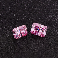Pierres de moissanite en vrac en gros 1ct 2ct 3ct VS VVS D rose taille radiante diamant moissanite pierre en vrac
