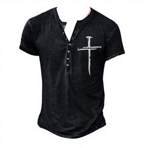 Nueva Llegada: Camiseta Holgada para Hombre, Talla Grande, para Uso Diario y al Aire Libre, Casual, de Manga Corta, 220g, Tejida, 100% Algodón, con Logotipo Frontal - Product Image 4