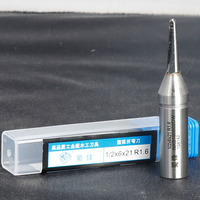 Broca para enrutador con ranura en V, vástago redondo de 1/2 ", herramienta de corte Industrial para carpintería, cuchillo para doblar arco en forma de V para fresado de madera maciza/MDF